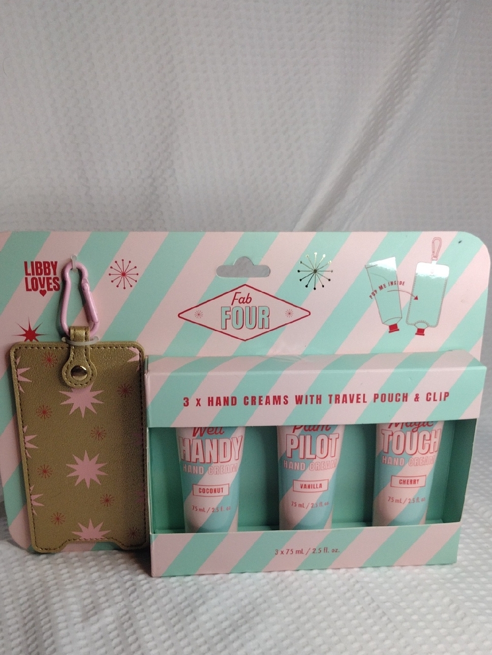 Libby Loves Fab Four Hand Cream Gift Set 3 Handcreams & Travel Pouch